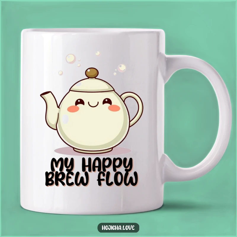 Funny Hojicha Teapot Grin Mug: Pour Smiles with Every Sip Gift