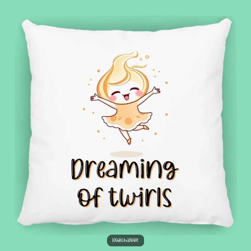 Comfy Funny Hojicha Latte Art Pillow: An Elegant Accent Piece