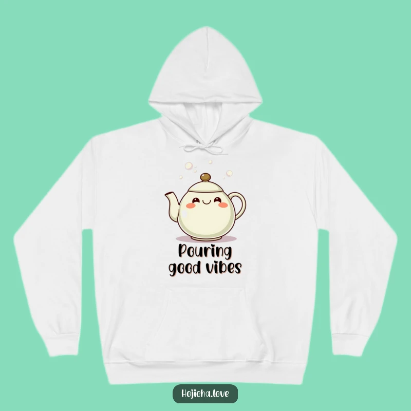 Cozy Funny Hojicha Teapot Grin Hoodie: Your Warm Hug of Cheer