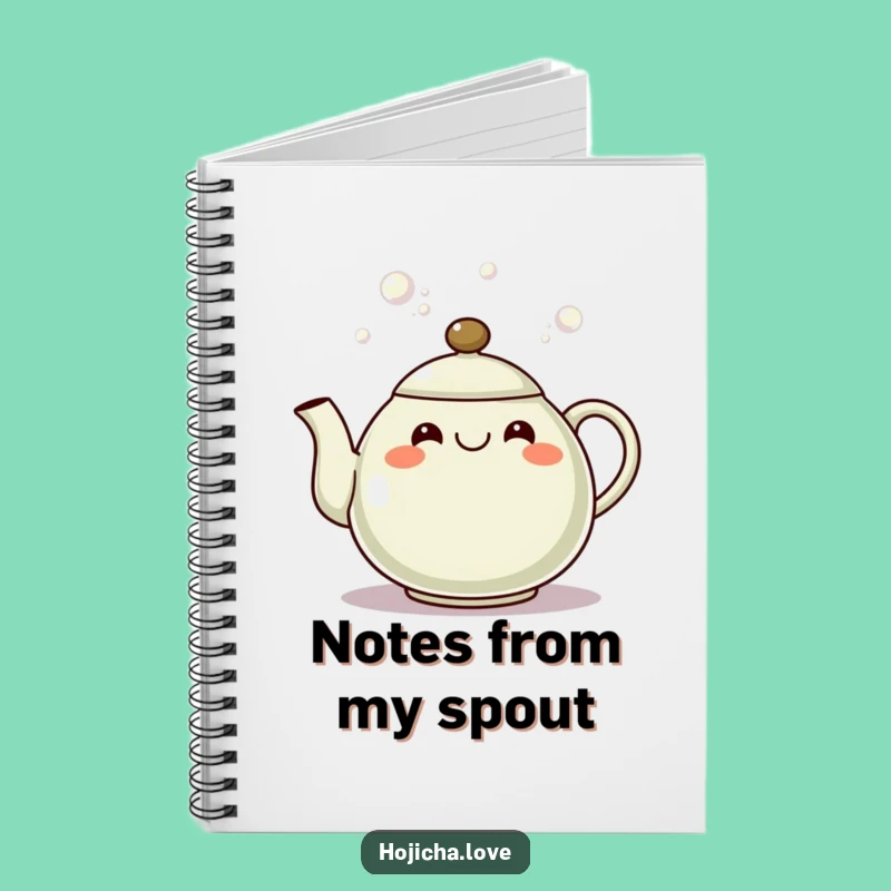 Funny Hojicha Teapot Grin Notebook: Jot Down Ideas with Cheer